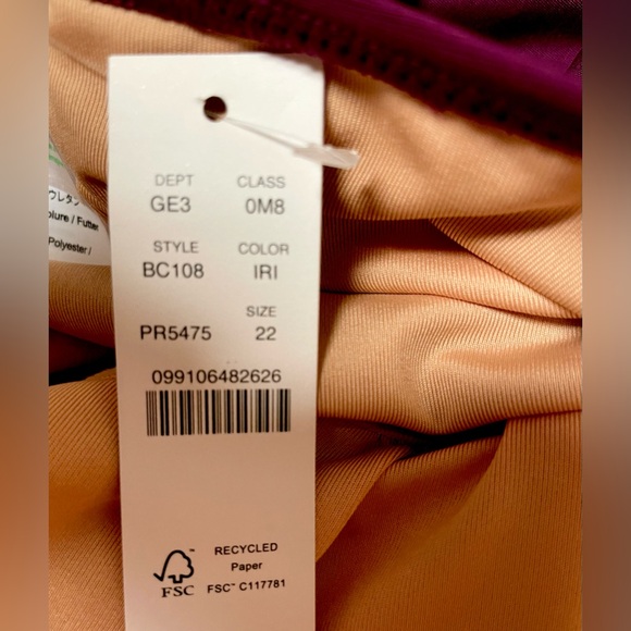 J. Crew ruched One-shoulder Swimsuit                     SIZE 22 ~ New with Tags - Picture 3 of 9